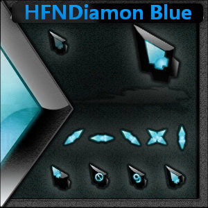 HFNDiamon Blue 3D mouse pointers