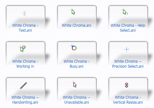 White Chroma Cursors