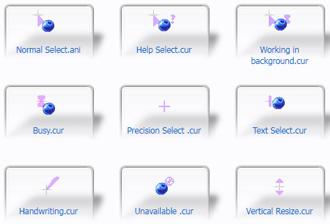 Blueberry Cursors for windows