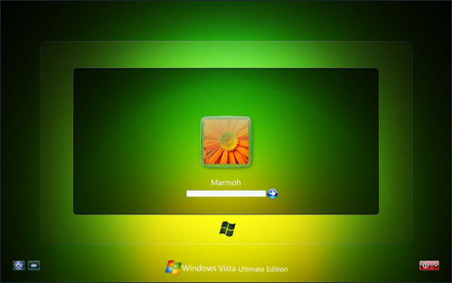 Vista Green Glass logon