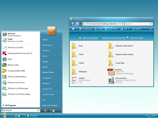 Vista Live pack for Windows XP