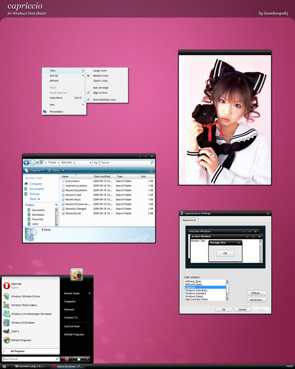 Capriccio themes for windows vista