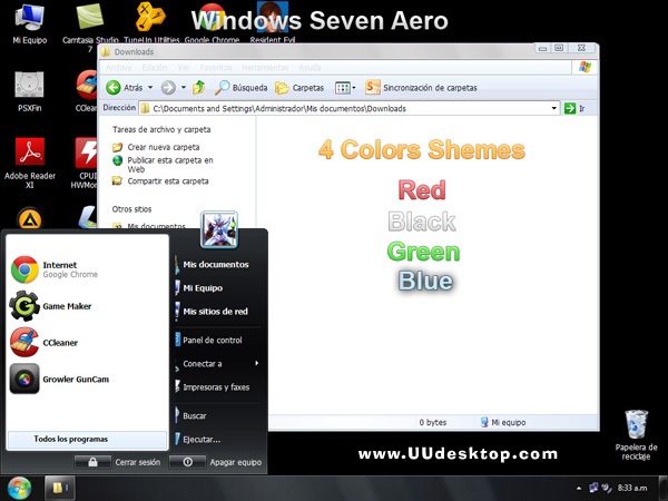 Aero Theme For XP (Tema Aero para XP) themes