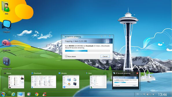 Aero Silver W8-2013 for win7 computer themes