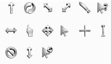 Curvy Chrome Mouse Cursors