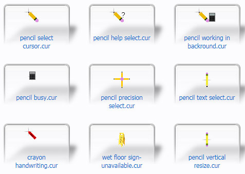 pencil pack Cursors