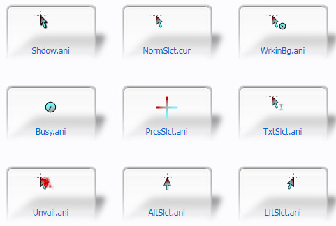 Red & Cyan Mouse Cursors