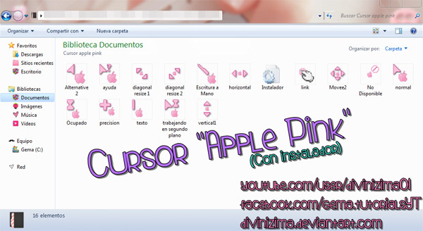 apple pink Cursor