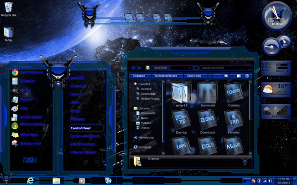 Blue Glass for Windows 7 Themes