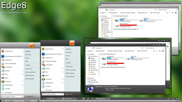 Edge8 for win7 WindowBlinds themes