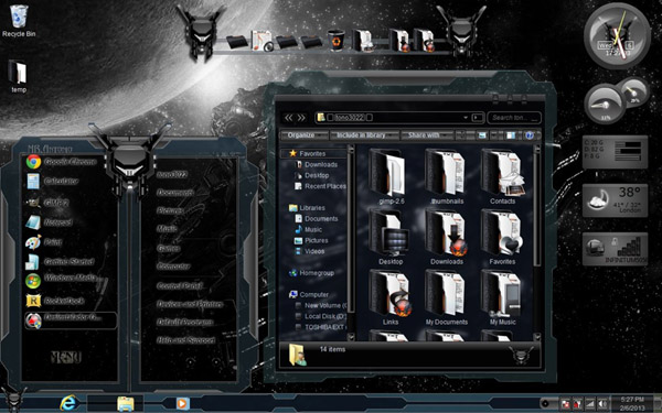 Windows 7 Black Glass Smoke theme