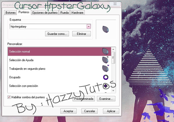 free HipsterGalaxy v1.0 for windows Cursor