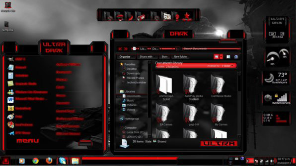 Black Ultra Dark for Windows 7 Themes