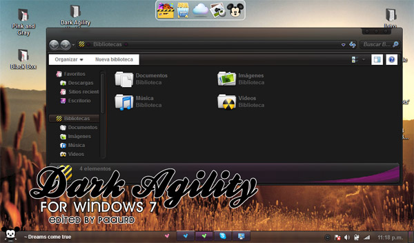 Dark Agility edited for win7 theme