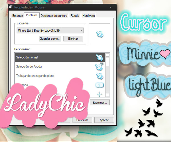 Minnie Light Blue cursors