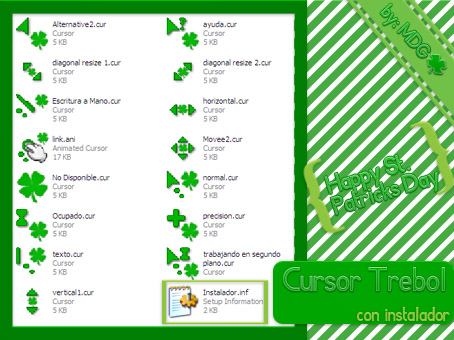 Trebol de St. Patricks Day Cursor