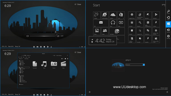 Gray8 Blue High Contrast mode for win8 themes