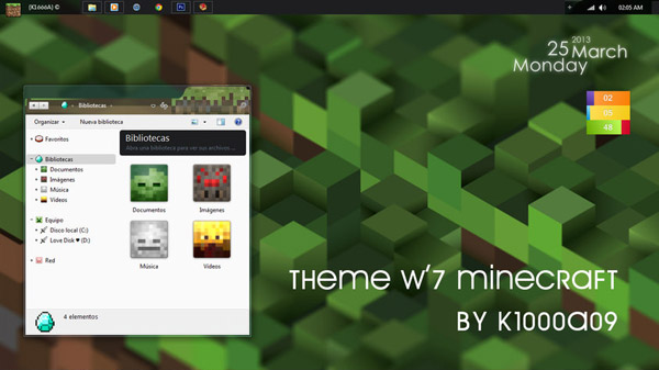 Minecraft k1000a09 for windows 7 themes