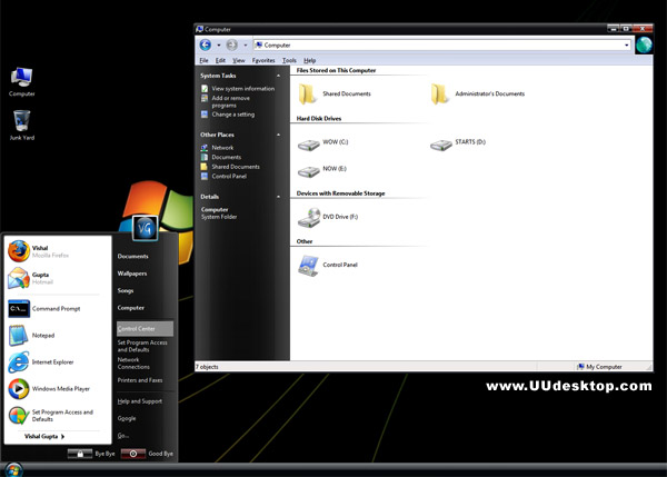 VistaVG Black Themes for Windows XP