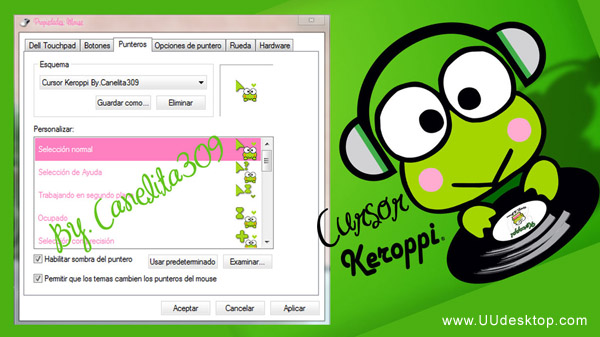 Keroppi Green Windows Cursor