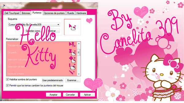 Hello Kitty ping style cursor