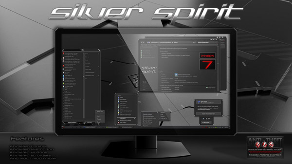 Silver Spirit Theme for Win7 By Designfjotten