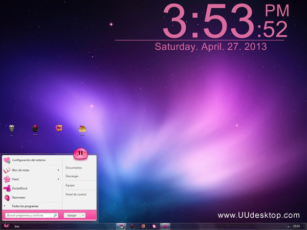 PINK Crescendo theme for winodws 7 download