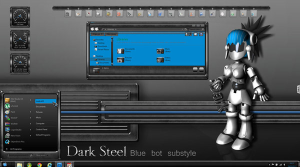 Dark Steel Wb for win7 themes