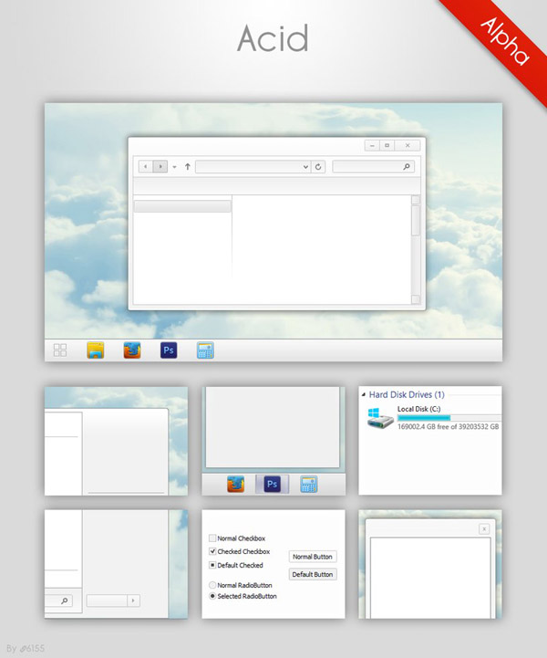 Acid Alpha for Windows 8 themes