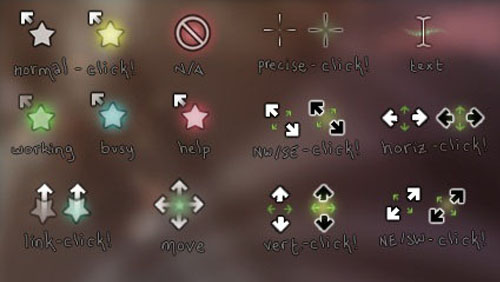 Cute star mouse cursors