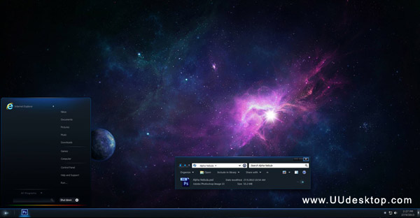 Alpha Nebula theme for wb win7 themes