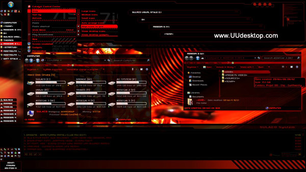 Orange Sulaco for Windows 7 Visual Style theme