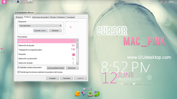 Mac_OS X Pink Cursor