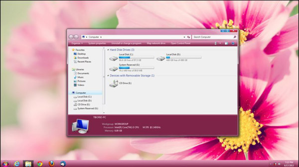 Win Modern Pink for Windows 7 themes