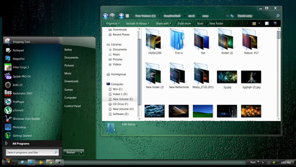 Rain for windows 7 themes