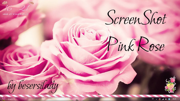 Screenshot Pink Rose themes