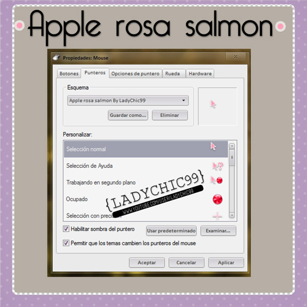 Apple rosa salmon Cursor