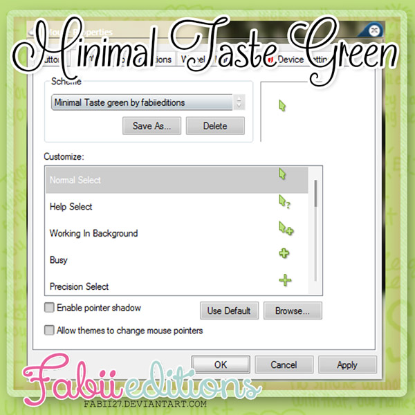 Minimal Taste Green cursors