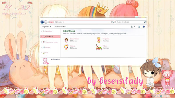 ScreenShot Happy Princess for windows 7 theme