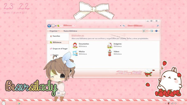 ScreenShot Molang theme for windows7 download