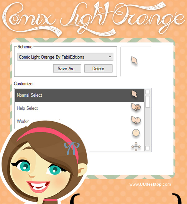 Comix Light Orange Cursor