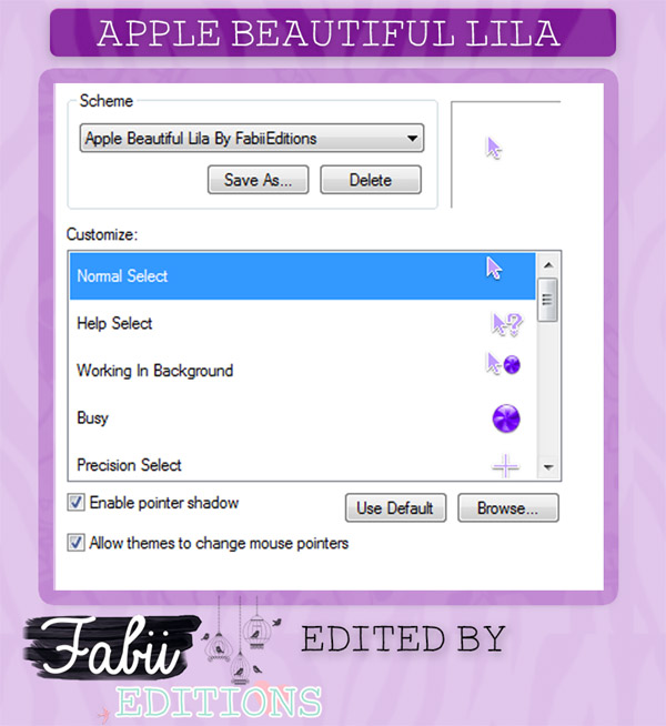 Apple Beautiful Lila cursors