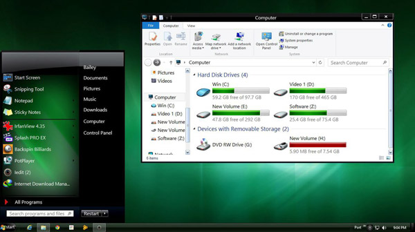 Green Dream VS For Win8 themes