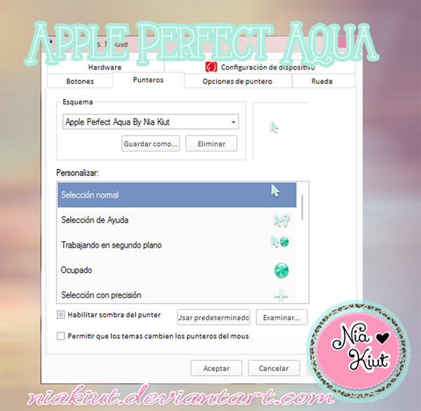 Apple Perfect Aqua for mouse cursors