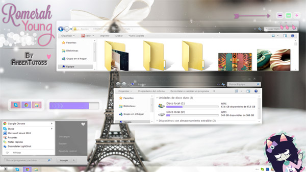Romerah Young for windows 7 themes