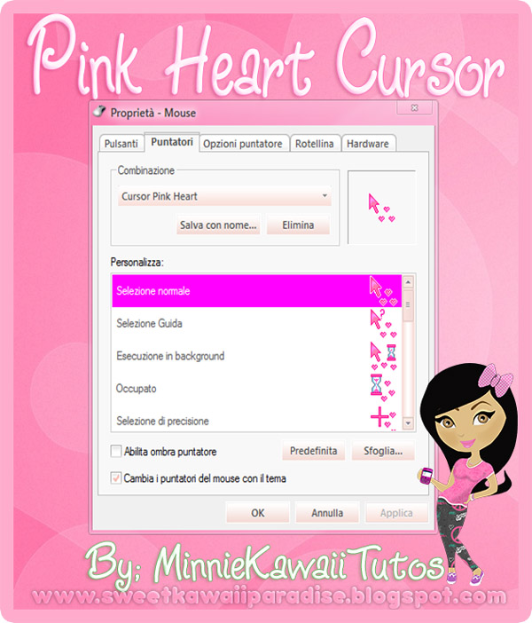 Pink Heart Cursors
