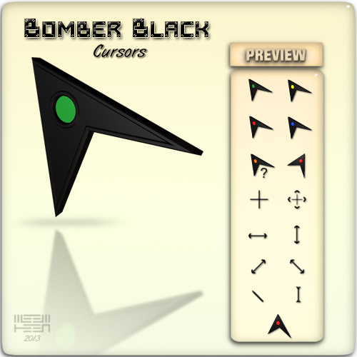 Bomber Black Cursors