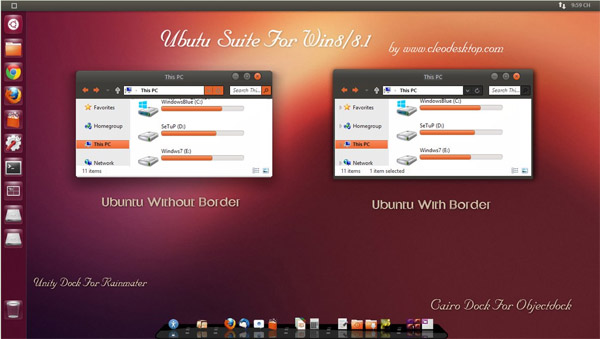 Ubuntu Suite for win 8-8.1 computer theme