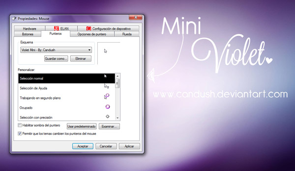 Mini Violet Cursor