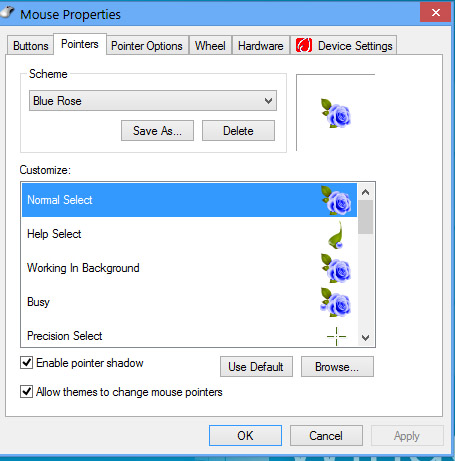 Blue Rose for windows cursors